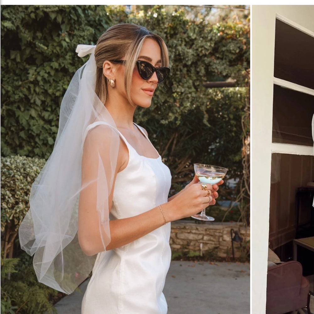 Show Me Your MuMu White Ari Bow Veil - Picture 2 of 13